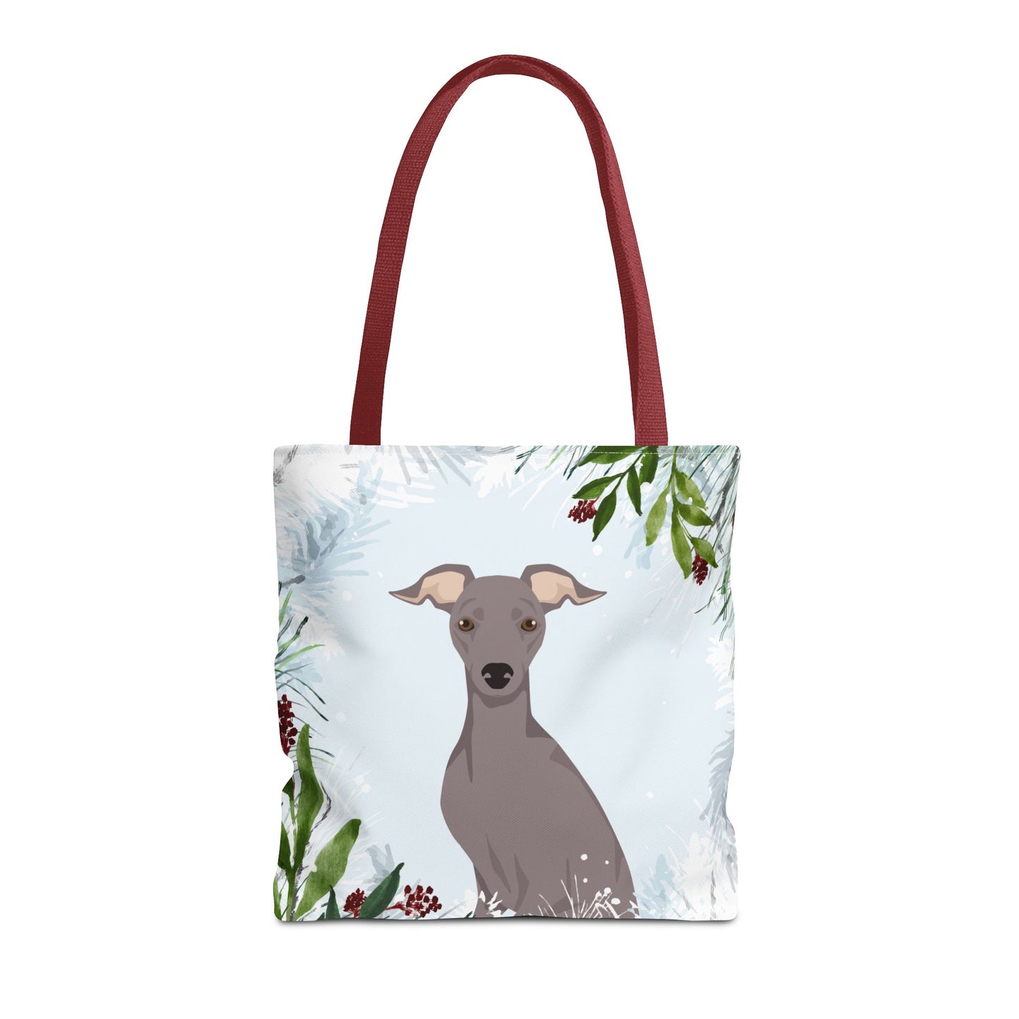 Italian Greyhound Dog Christmas Holiday Tote Bag 16x16