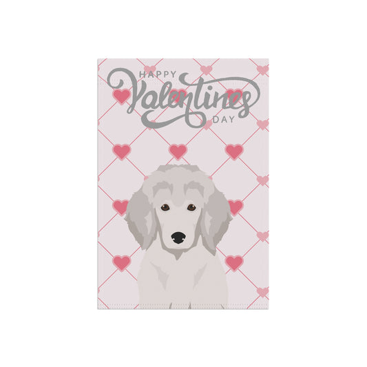 Poodle Dog Valentines Day Garden Flag