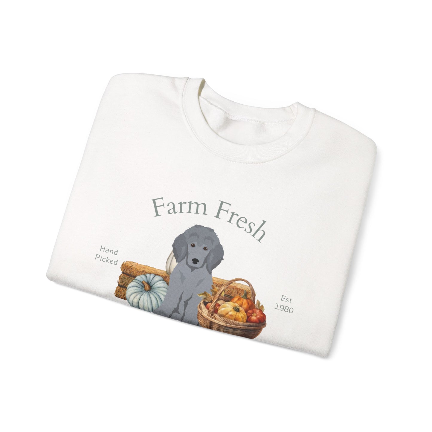 Poodle Dog Fall Farm Fresh Unisex Heavy Blend Crewneck Sweatshirt