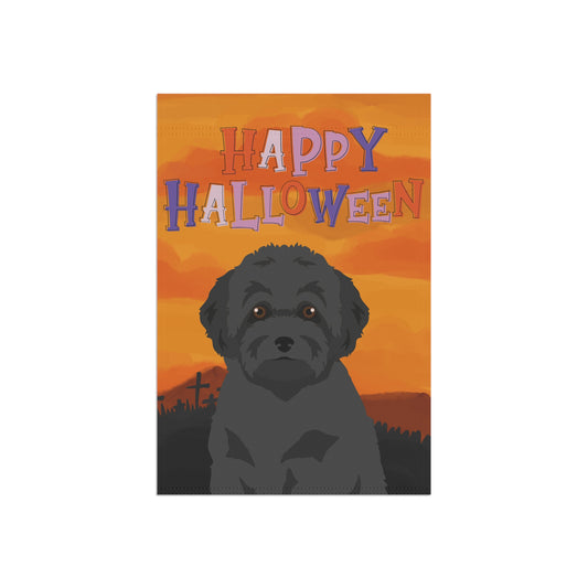 Toy Poodle Dog Halloween Garden Flag
