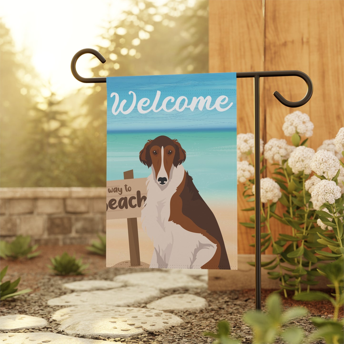 Borzoi Dog Garden Flag