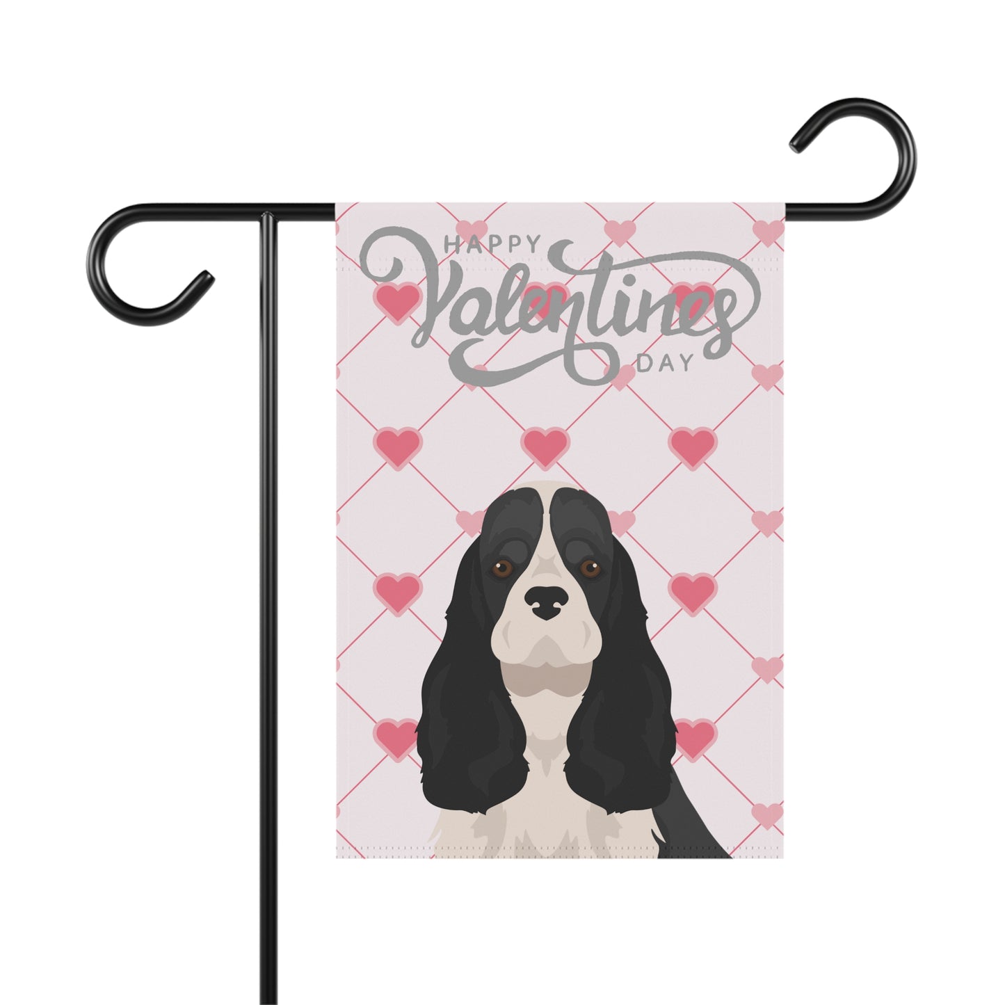 Cocker Spaniel Dog Valentines Day Garden Flag