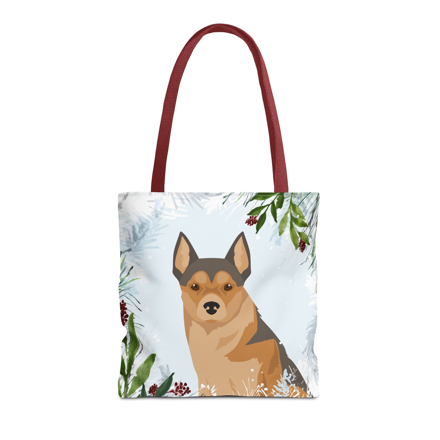 Norwegian Lundehund Dog Christmas Holiday Tote Bag 16x16