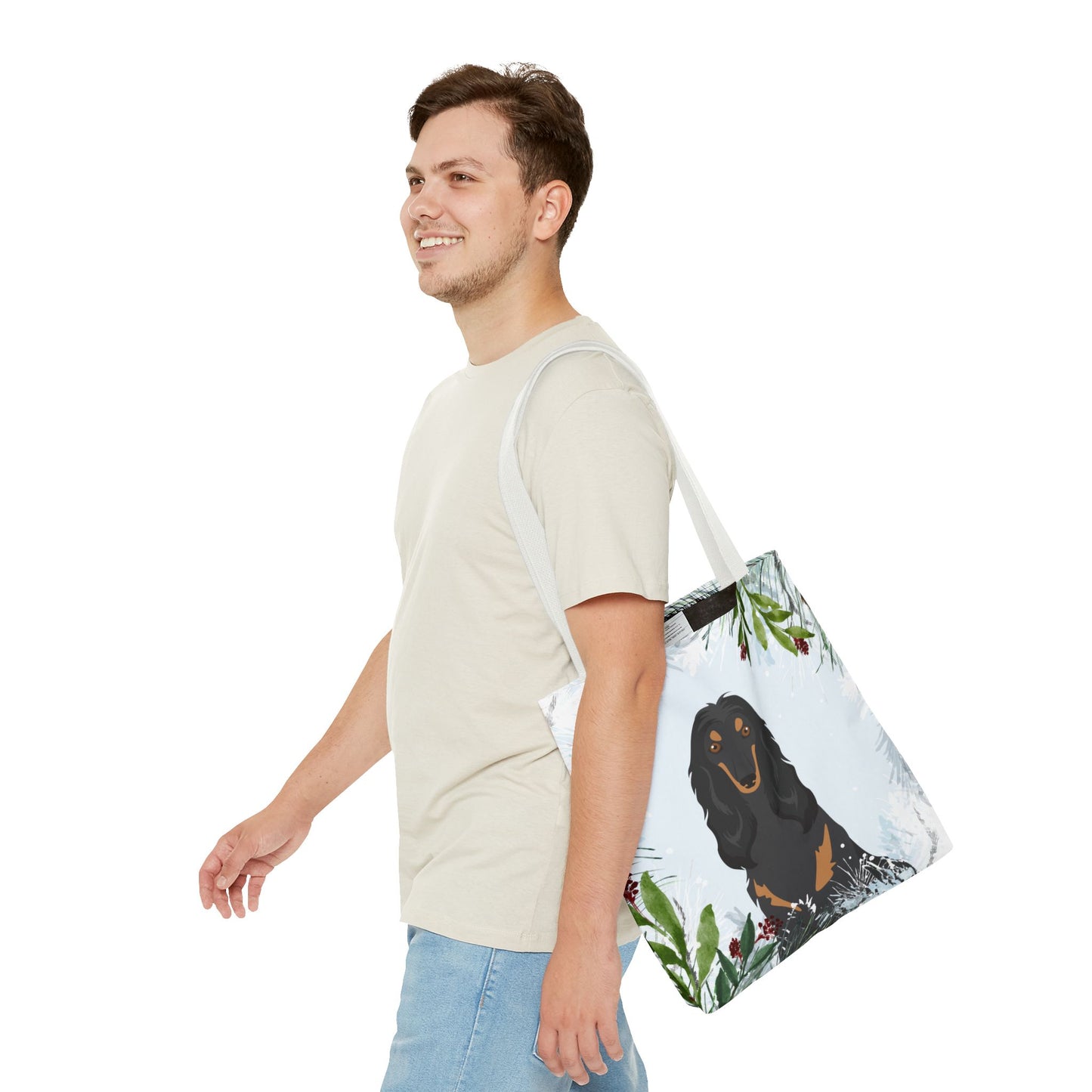 Afghan Hound Dog Christmas Holiday Tote Bag 16x16