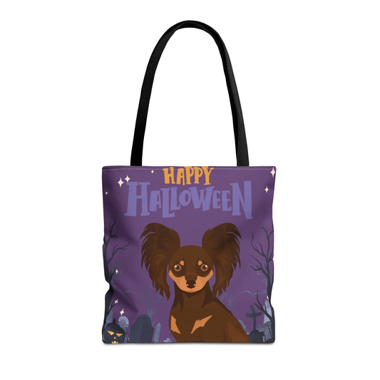 Russian Toy Terrier Dog Happy Halloween Tote Bag 16x16