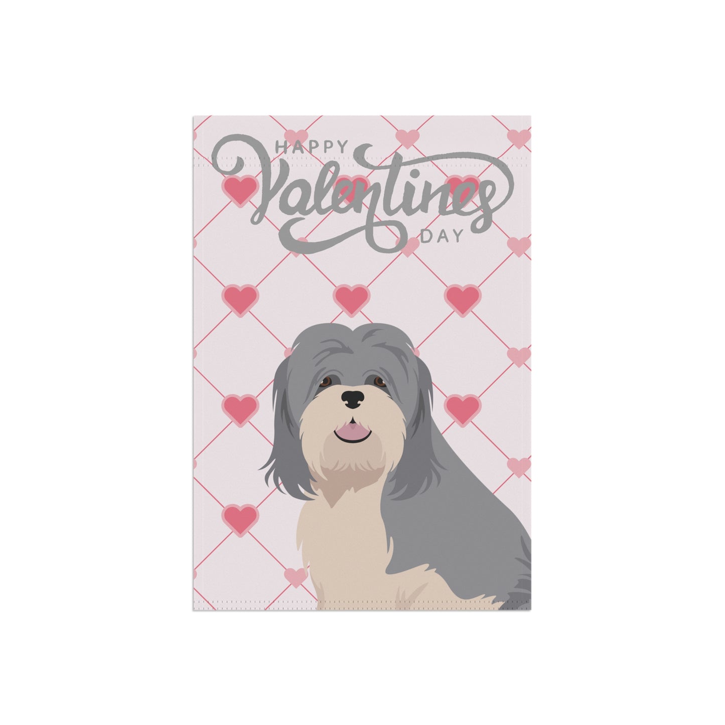 Lhasa Apso Dog Valentines Day Garden Flag