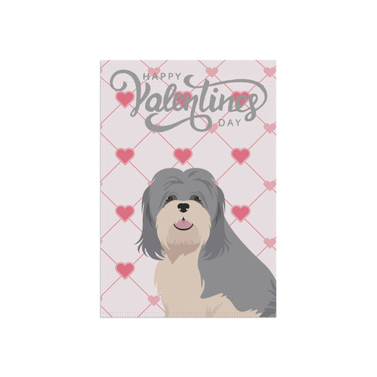 Lhasa Apso Dog Valentines Day Garden Flag