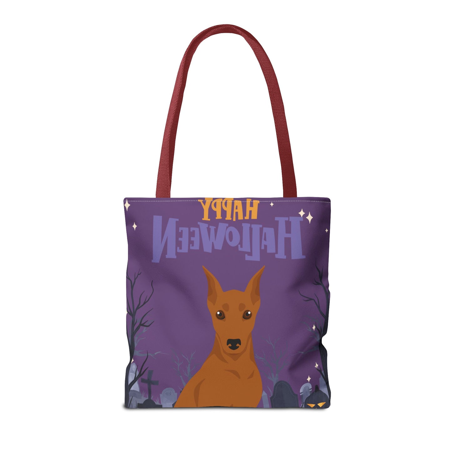 German Pinscher Dog Happy Halloween Tote Bag 16x16