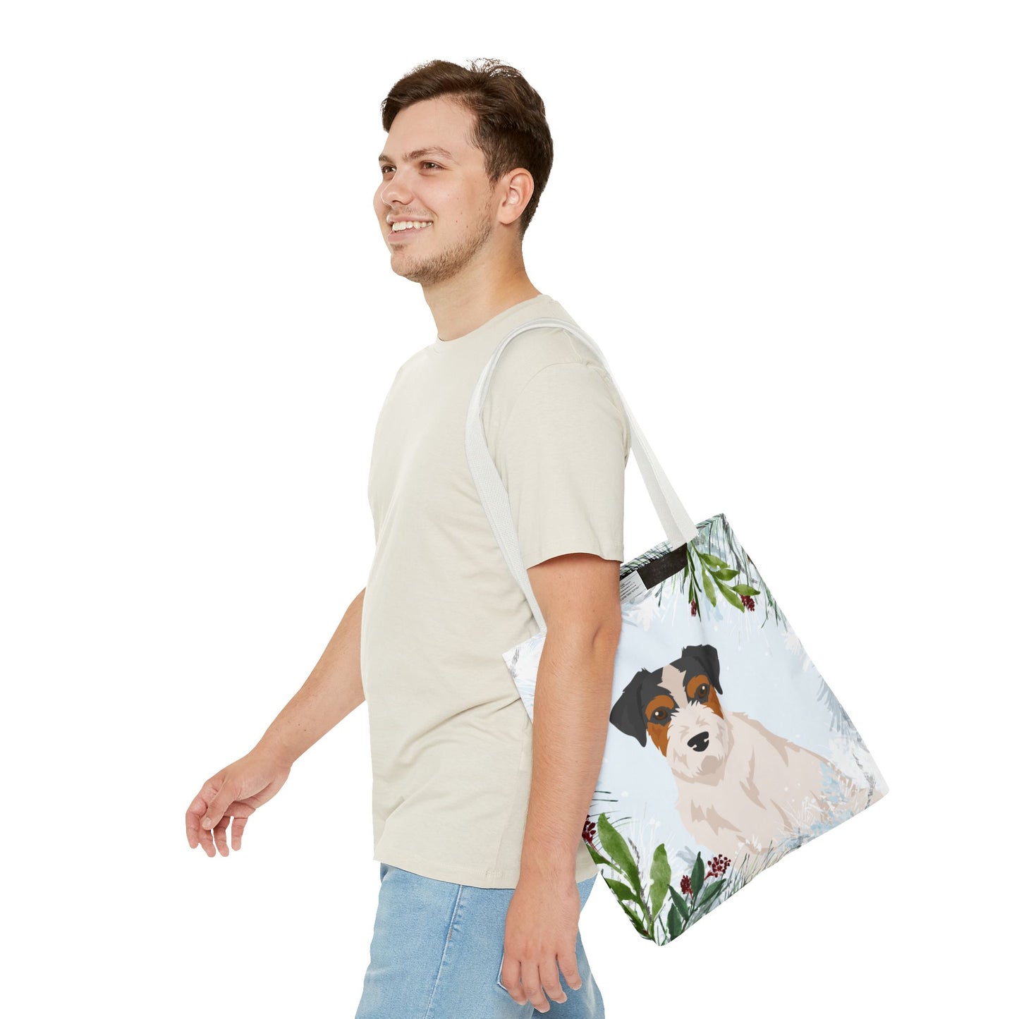 Jack Russell terrier Dog Christmas Holiday Tote Bag 16x16