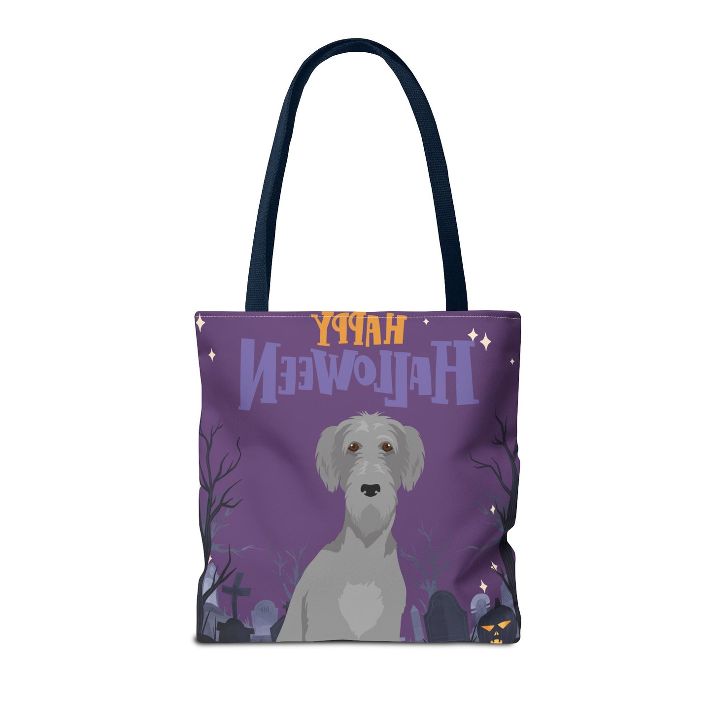 Scottish Deerhound Dog Happy Halloween Tote Bag 16x16