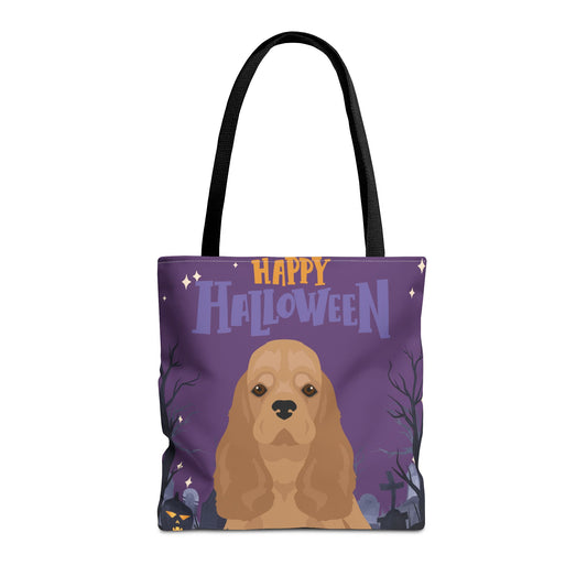Cocker Spaniel Dog Happy Halloween Tote Bag 16x16