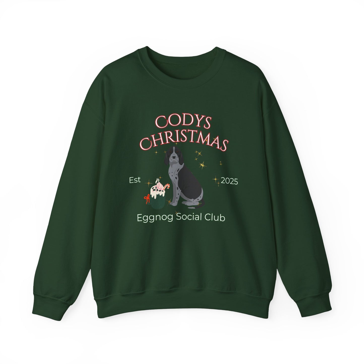 American English Coonhound  Dog Christmas Social Club Unisex Heavy Blend Crewneck Sweatshirt Custom Name