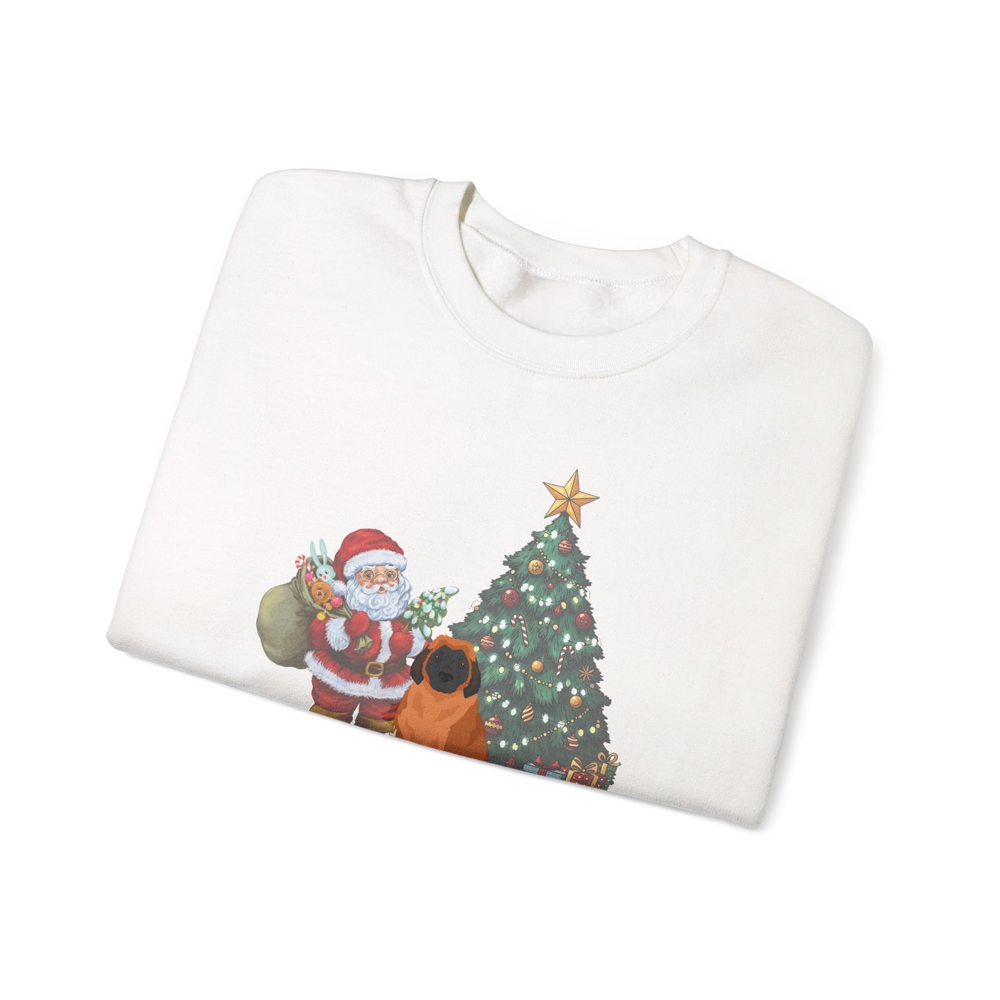 Leonberger Dog Santa's Little Helper Unisex Heavy Blend Crewneck Sweatshirt