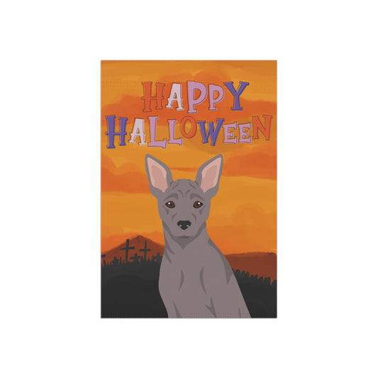 American Hairless Terrier Dog Halloween Garden Flag
