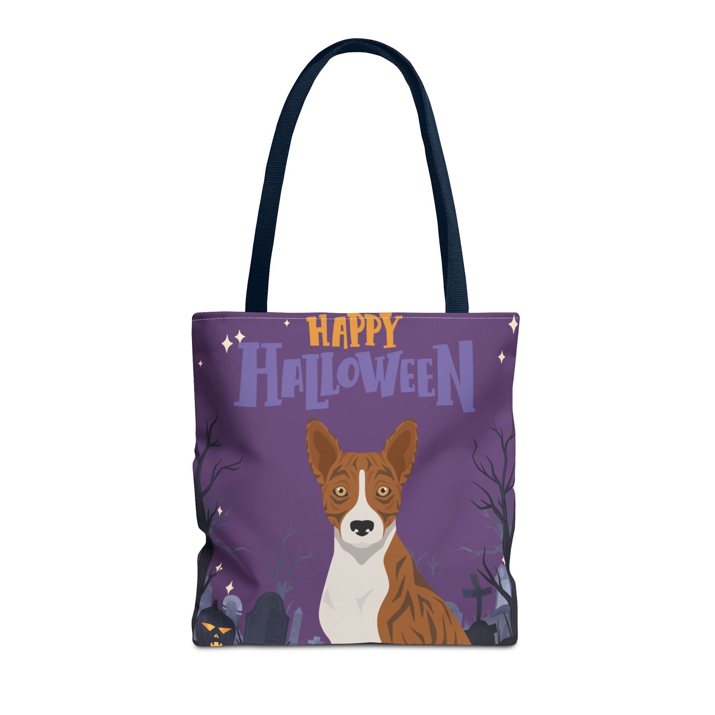 Basenji Dog Happy Halloween Tote Bag 16x16