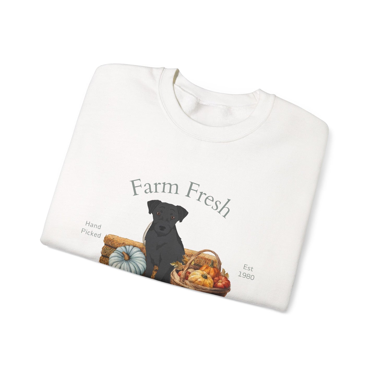Patterdale Terrier Dog Fall Farm Fresh Unisex Heavy Blend Crewneck Sweatshirt