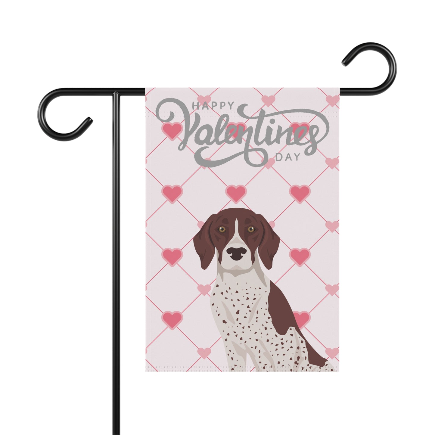 German Shorthaired Pointer Dog Valentines Day Garden Flag