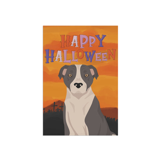 American Staffordshire Terrier Dog Halloween Garden Flag