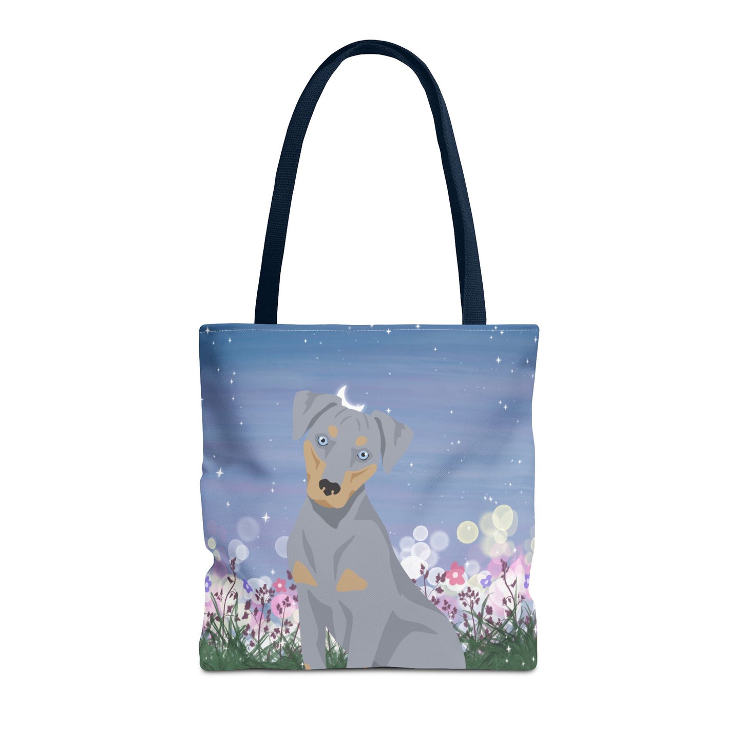 Blue Lacy Dog Tote Bag 16x16
