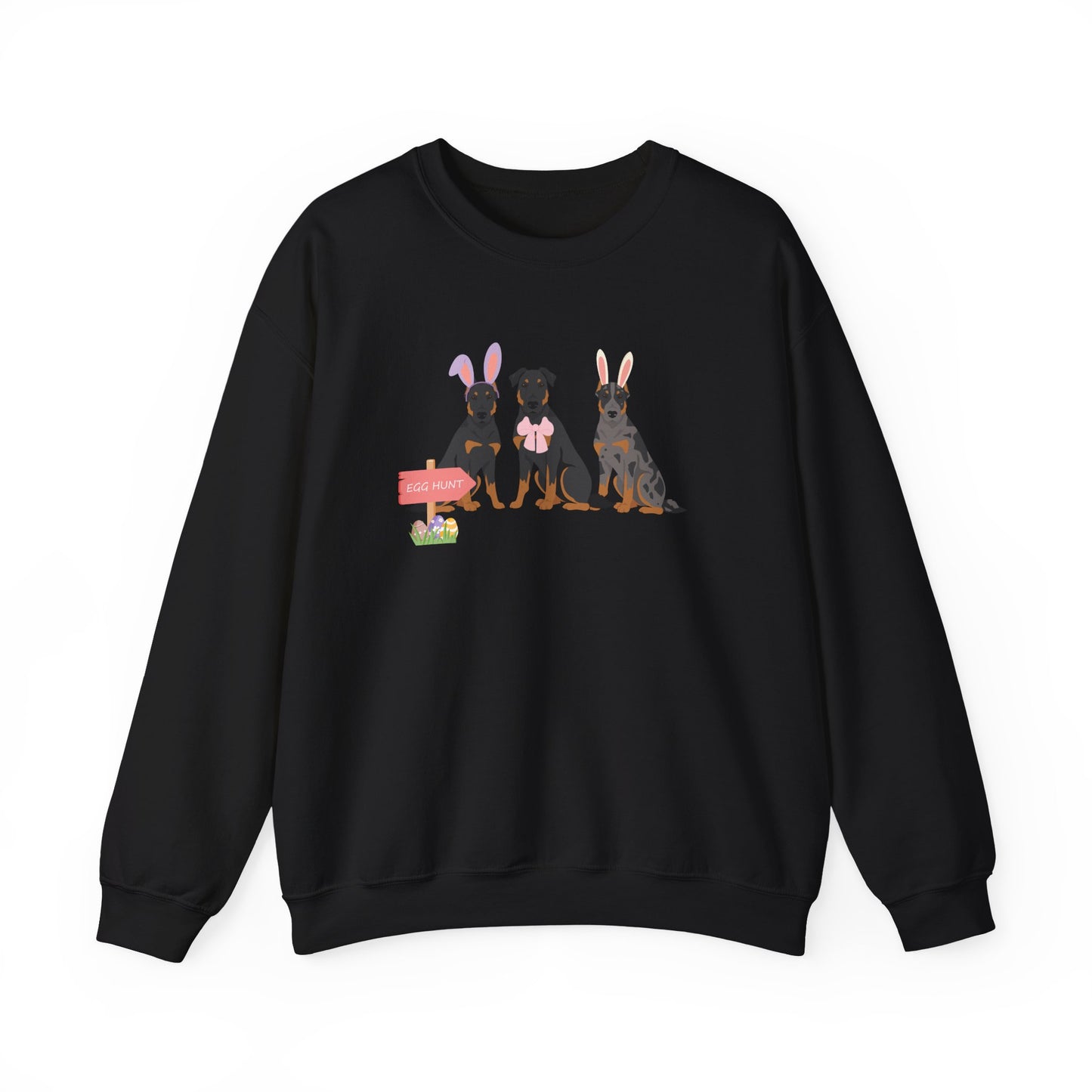 Beauceron Dog Easter Unisex Heavy Blend Crewneck Sweatshirt, Easter, Cute Dog Mom Gift