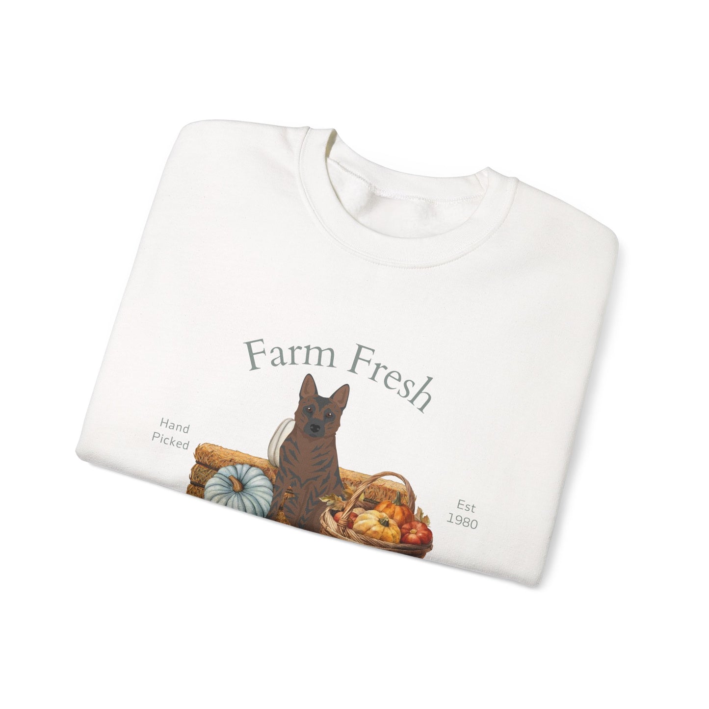 Kai Ken Dog Fall Farm Fresh Unisex Heavy Blend Crewneck Sweatshirt