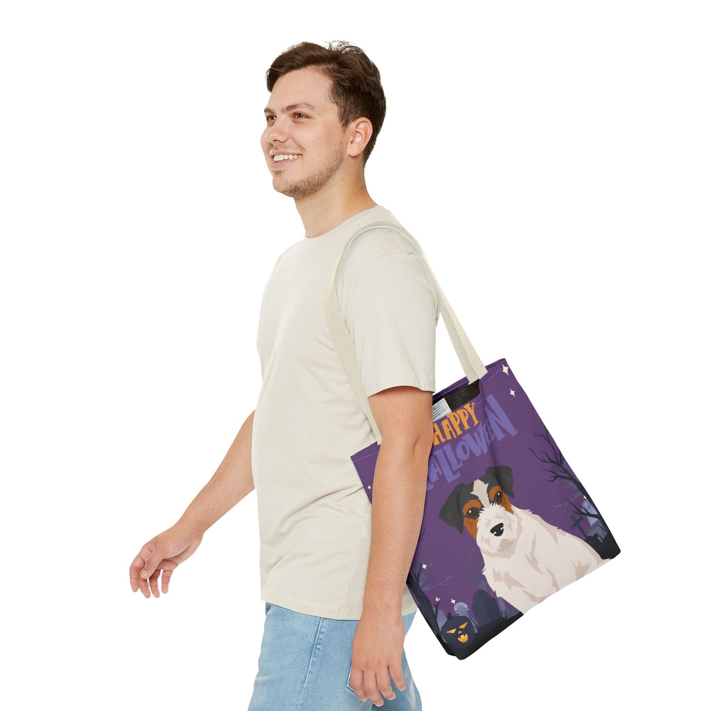 Jack Russell Terrier Dog Happy Halloween Tote Bag 16x16