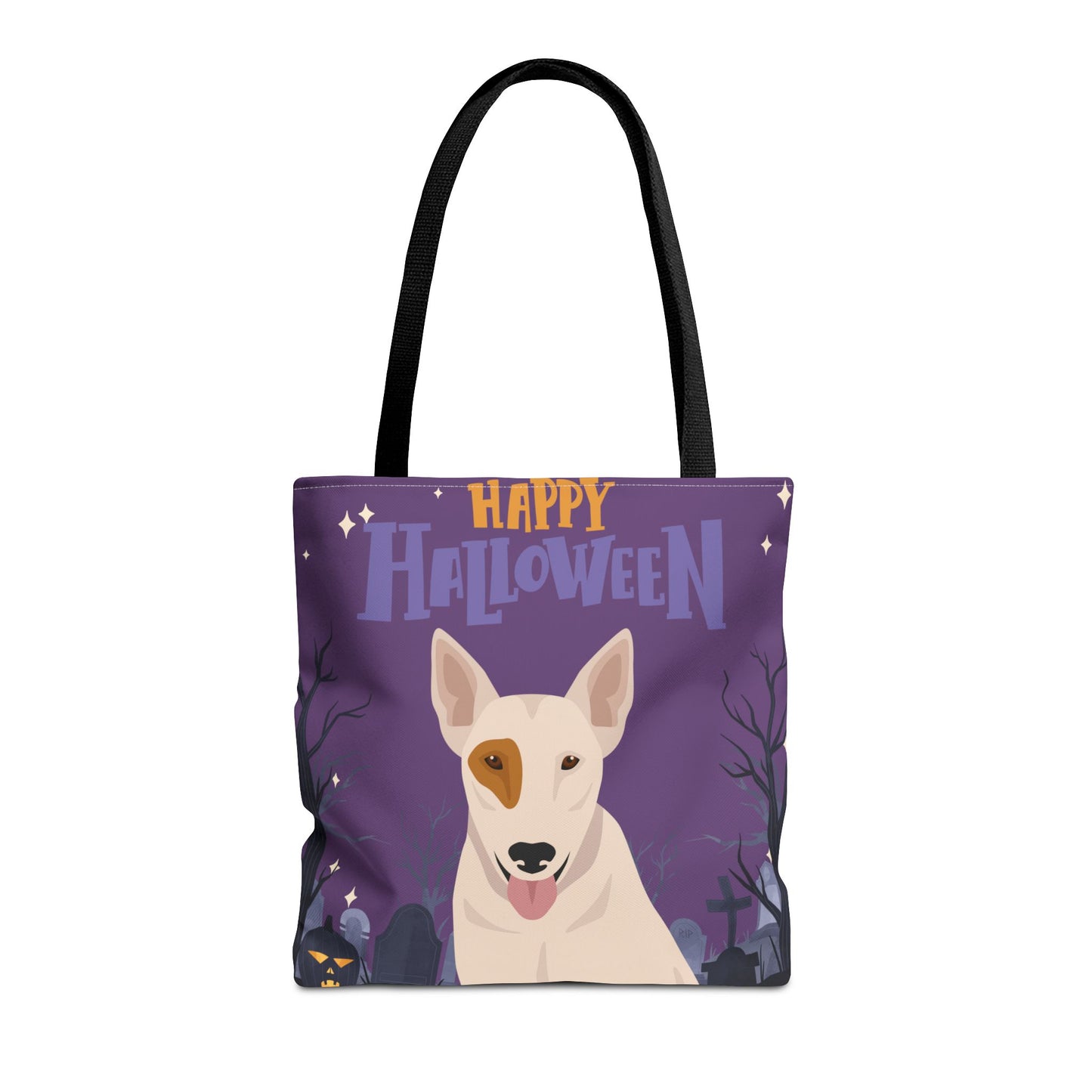 Bull Terrier Dog Happy Halloween Tote Bag 16x16