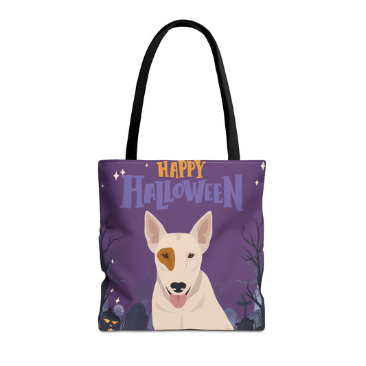 Bull Terrier Dog Happy Halloween Tote Bag 16x16