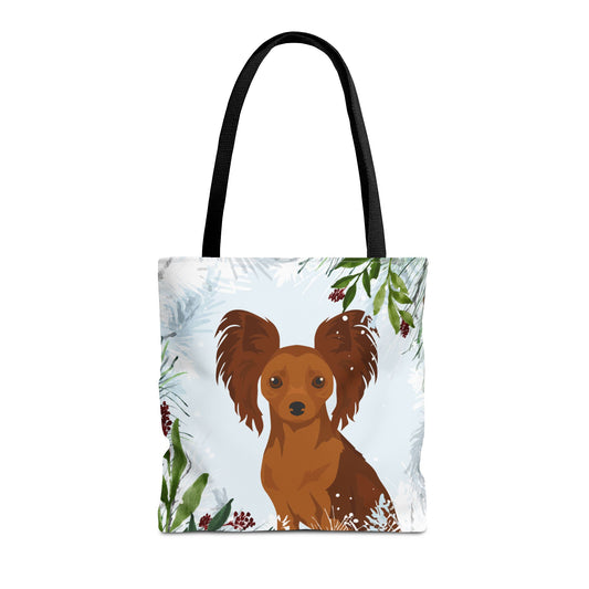 Russian Toy Terrier Dog Christmas Holiday Tote Bag 16x16