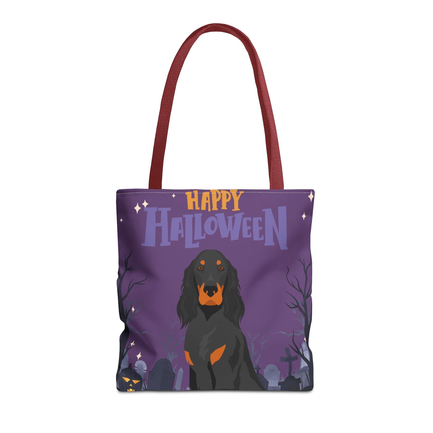 Gordon Setter Dog Happy Halloween Tote Bag 16x16