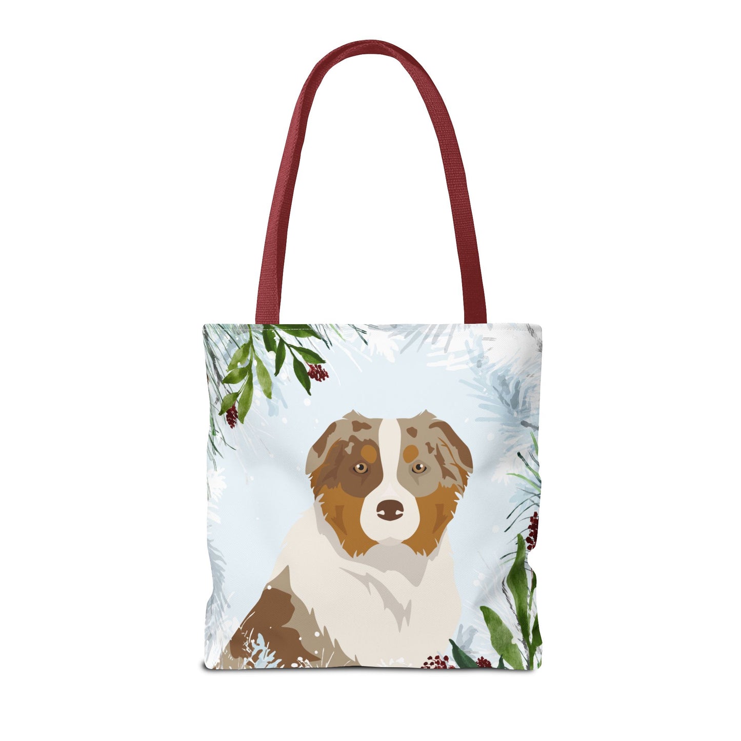 Australian Shepherd Dog Christmas Holiday Tote Bag 16x16