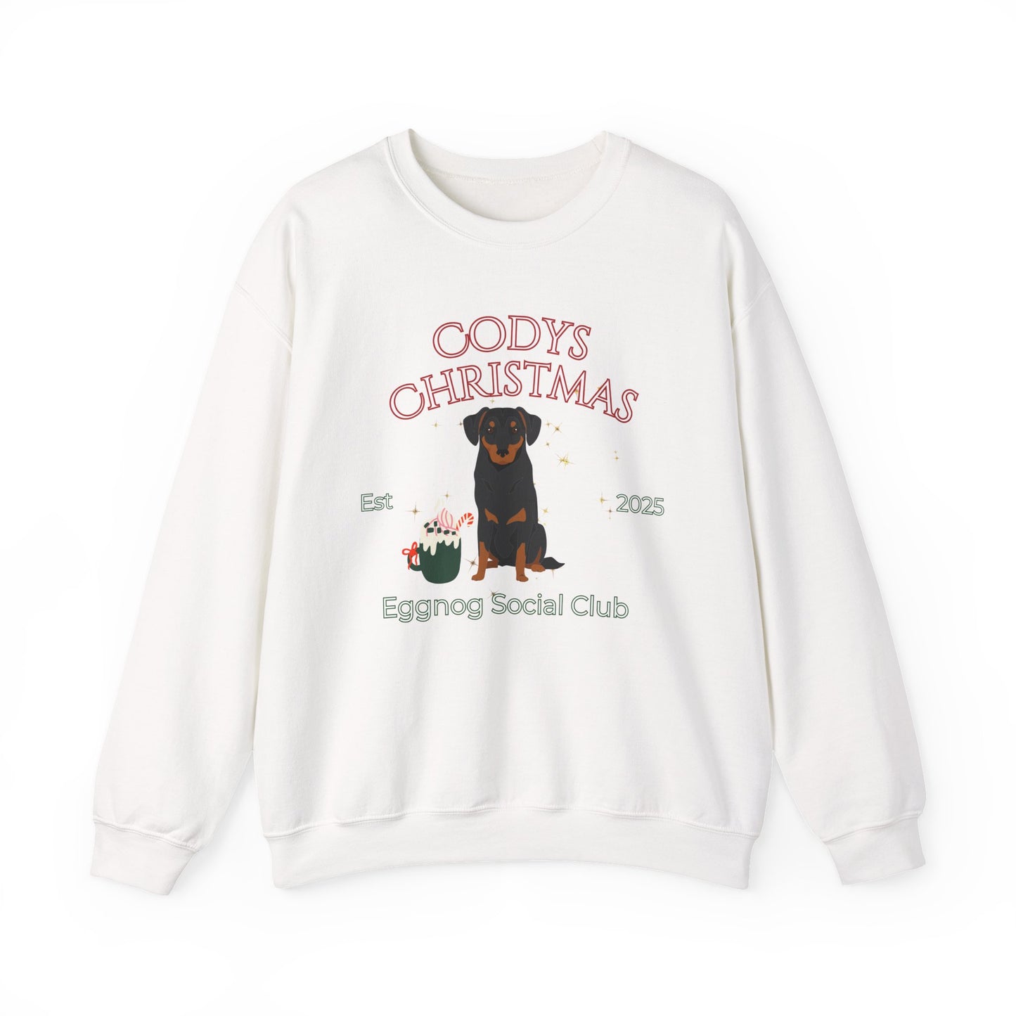 Australian Pinscher Dog Dog Christmas Social Club Unisex Heavy Blend Crewneck Sweatshirt Custom Name
