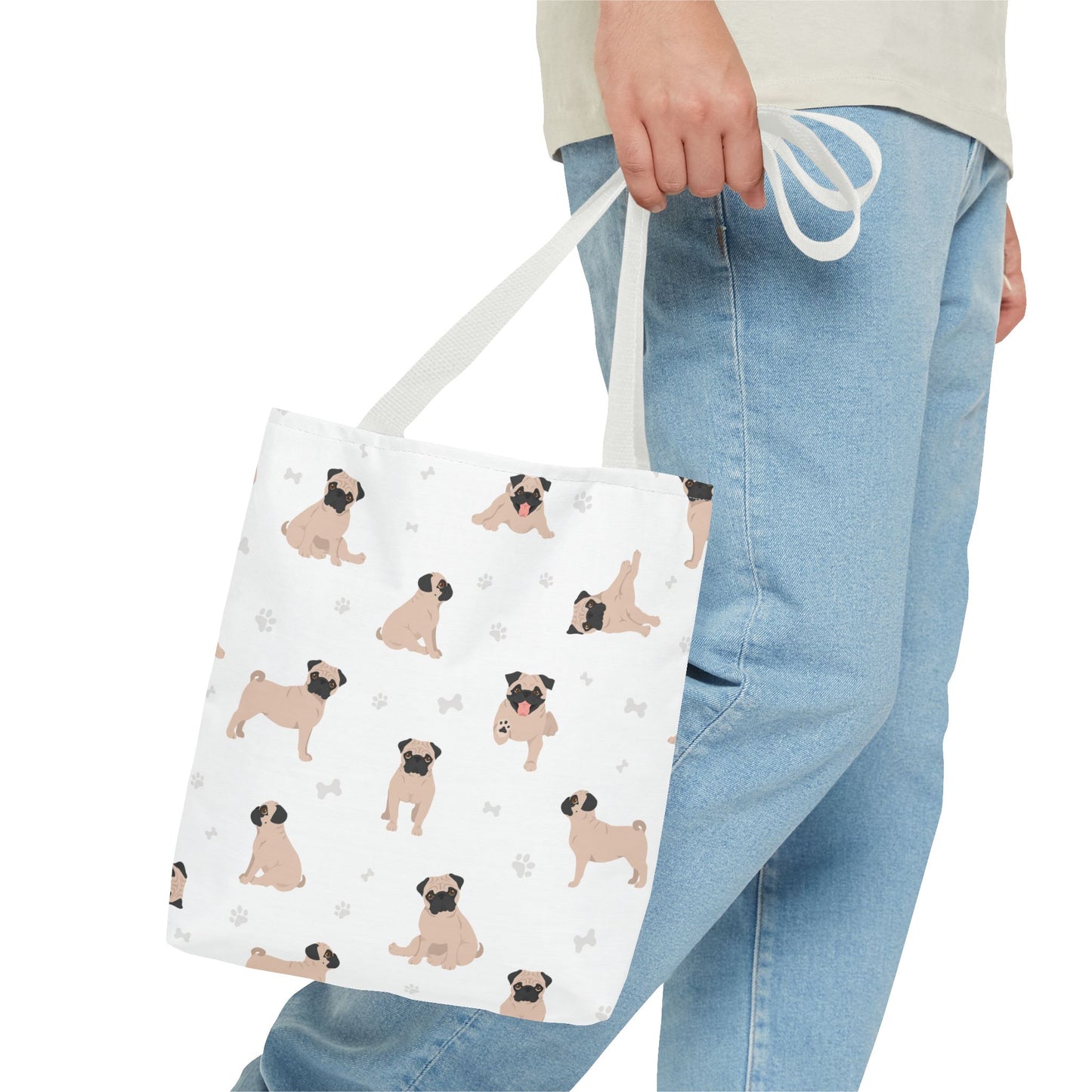 Pug Dog Tote Bag, Dog Mom Gift