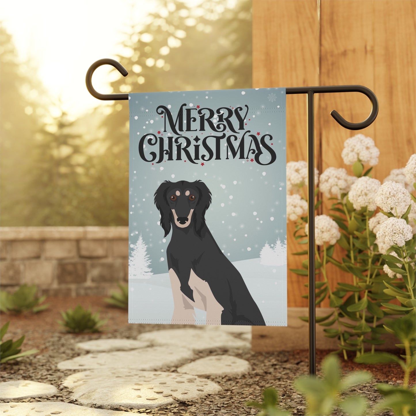 Saluki Dog Garden Flag