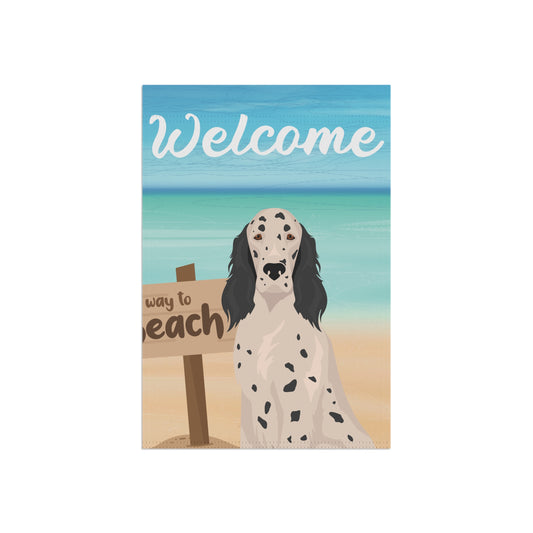 English Setter Dog Garden Flag