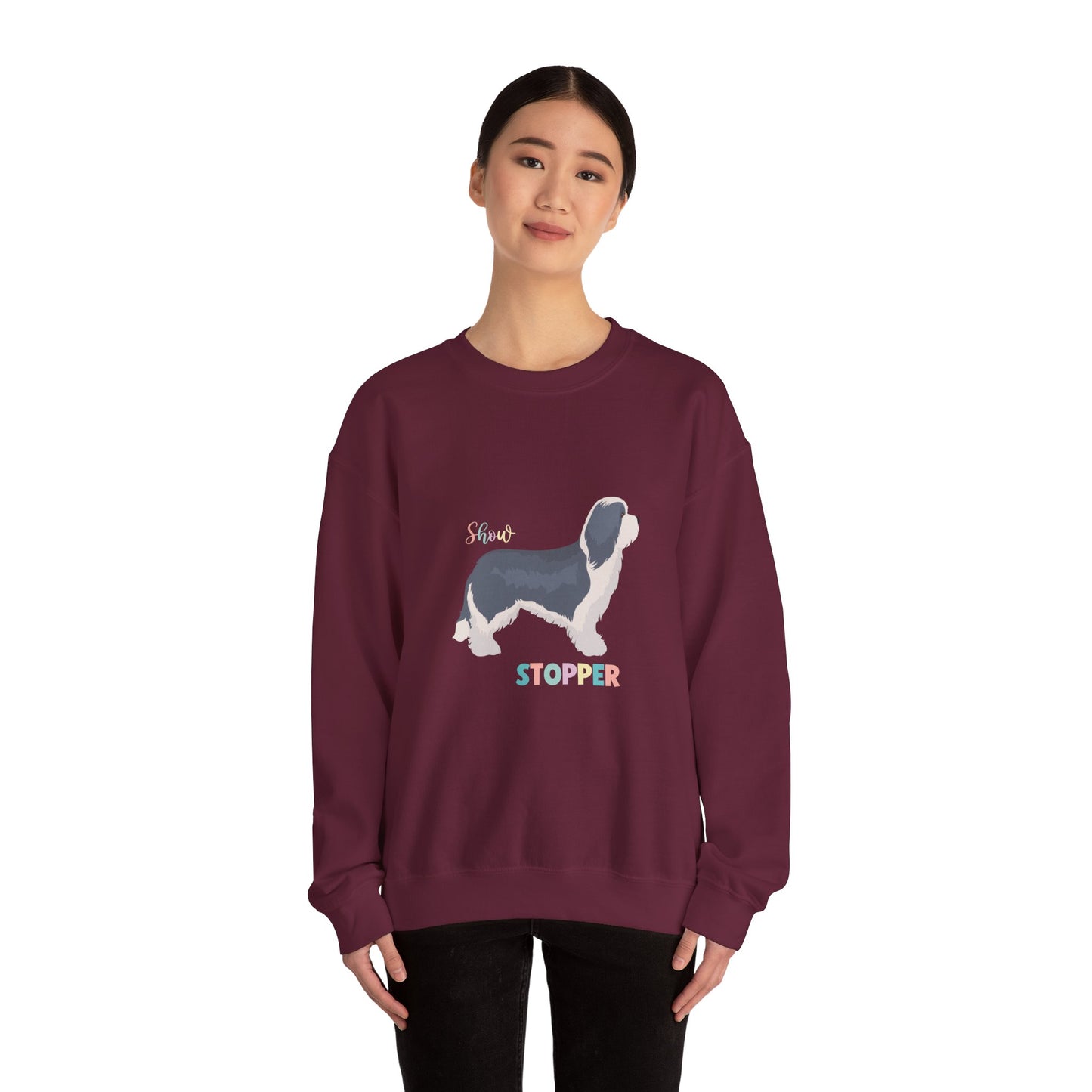 Bearded Collie Dog Unisex Heavy Blend Crewneck Sweatshirt