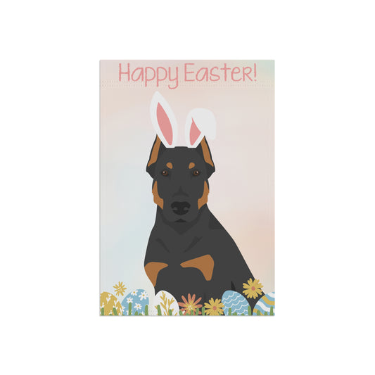 Beauceron Dog Happy Easter Garden Flag