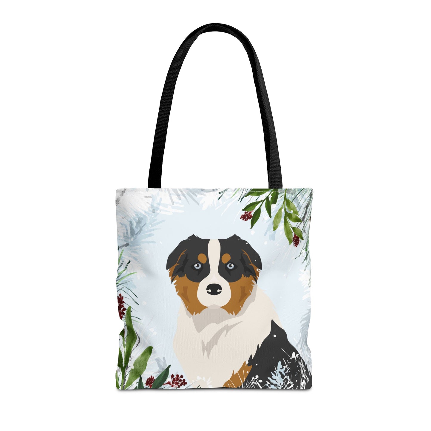 Australian Shepherd Dog Christmas Holiday Tote Bag 16x16