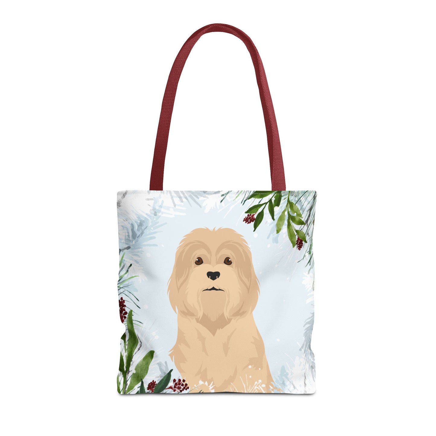 Lowchen Dog Christmas Holiday Tote Bag 16x16