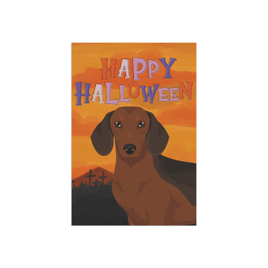 Dachshund Dog Halloween Garden Flag