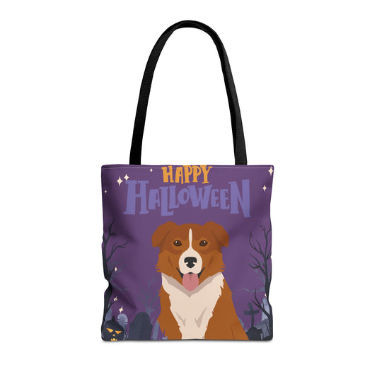 English Shepherd Dog Happy Halloween Tote Bag 16x16