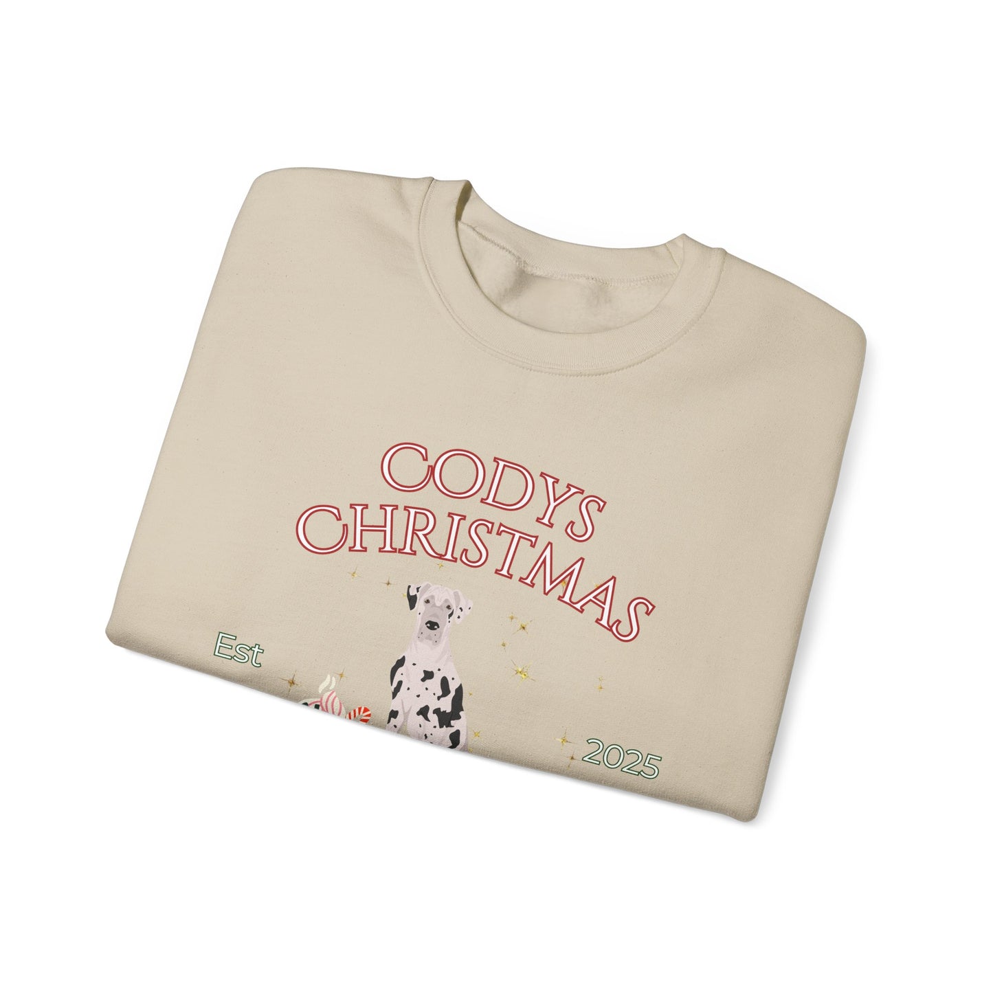 Great Dane Dog Christmas Social Club Unisex Heavy Blend Crewneck Sweatshirt Custom Name
