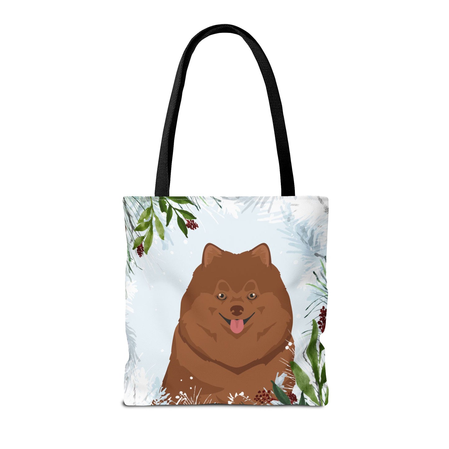 Pomeranian Dog Christmas Holiday Tote Bag 16x16