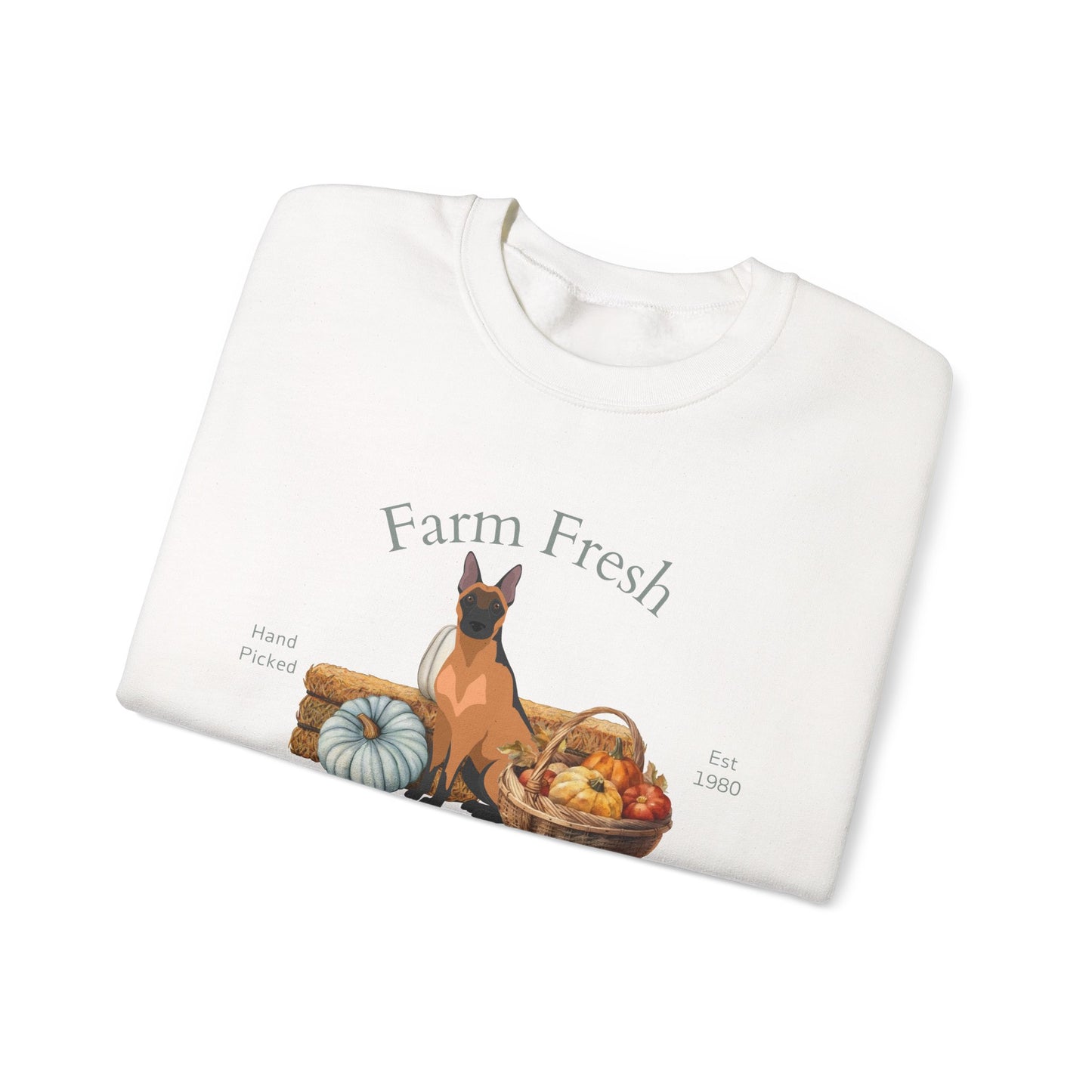 Belgian Malinois Dog Fall Farm Fresh Unisex Heavy Blend Crewneck Sweatshirt