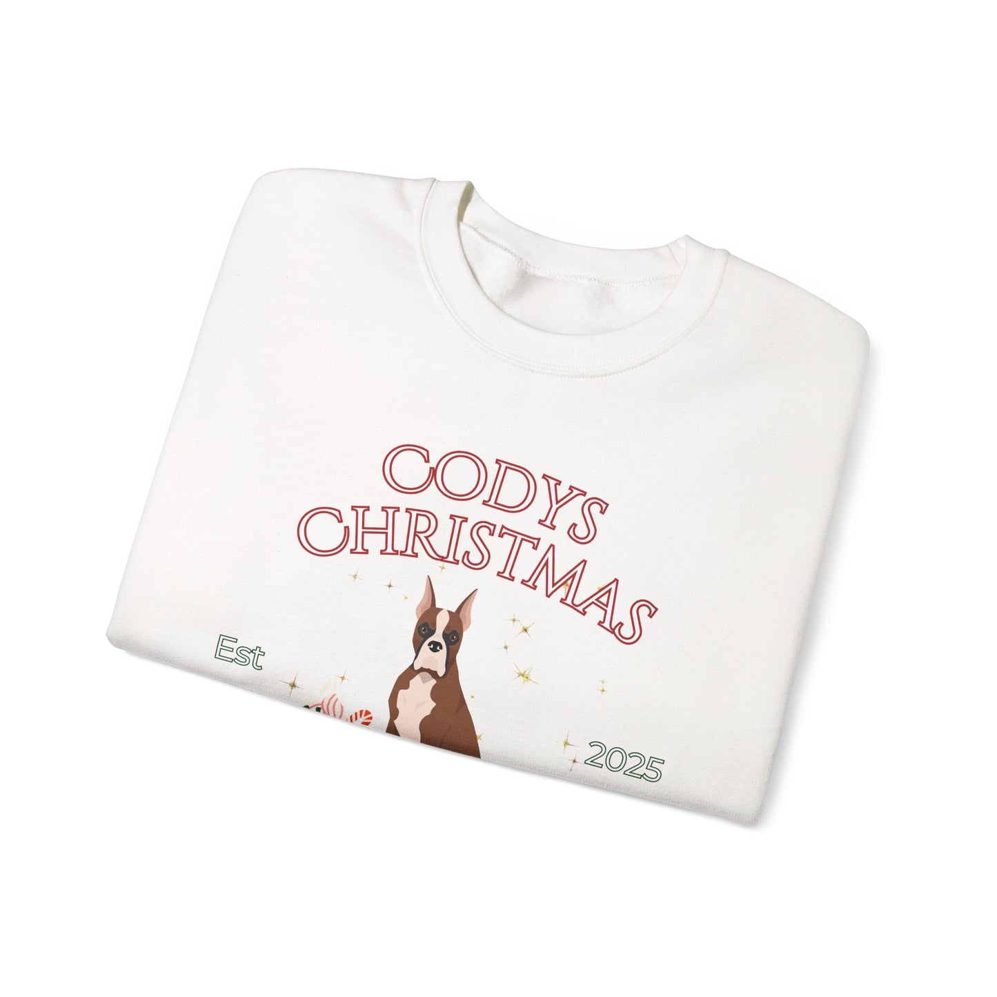 Borzoi Dog Christmas Social Club Unisex Heavy Blend Crewneck Sweatshirt Custom Name