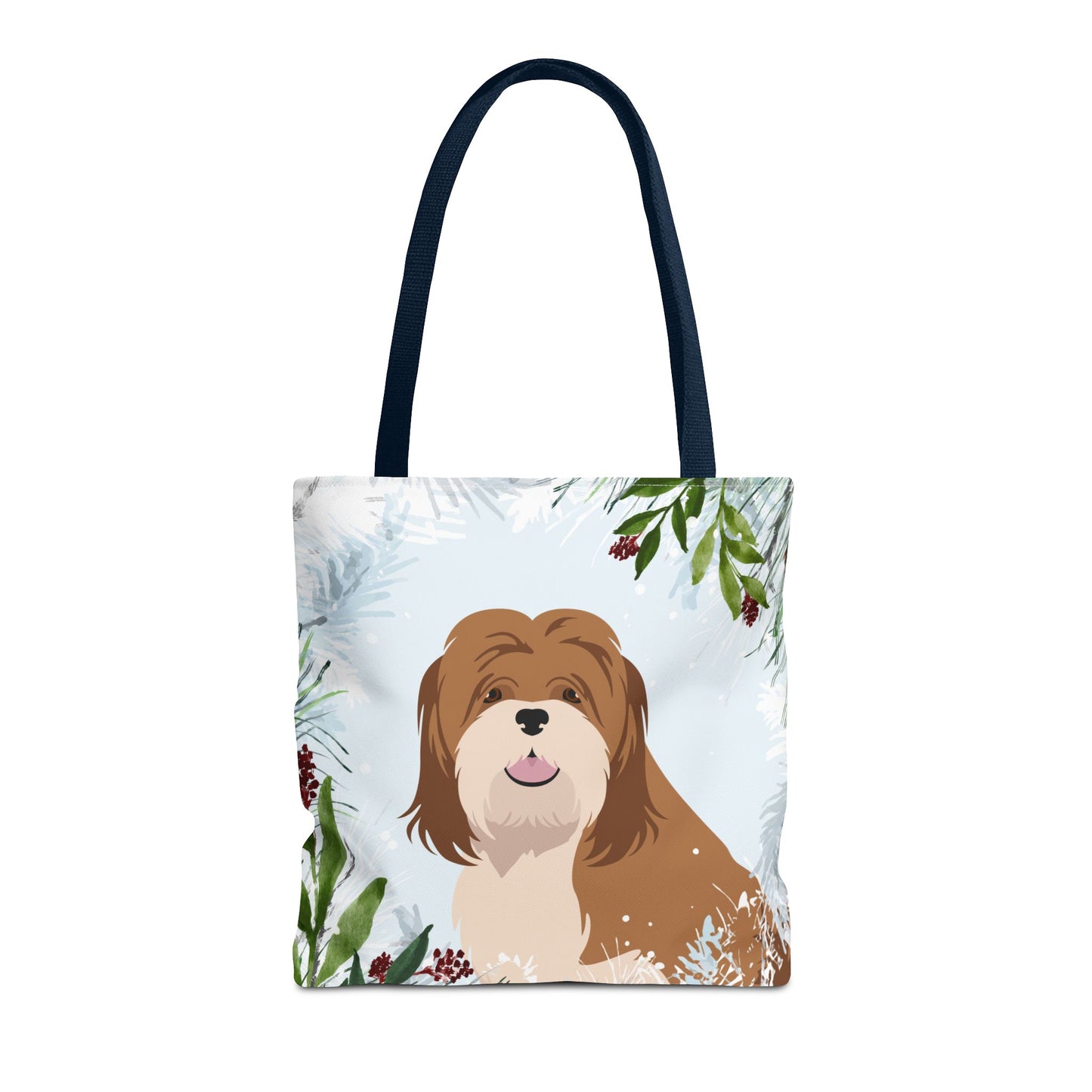 Lhasa Apso Dog Christmas Holiday Tote Bag 16x16