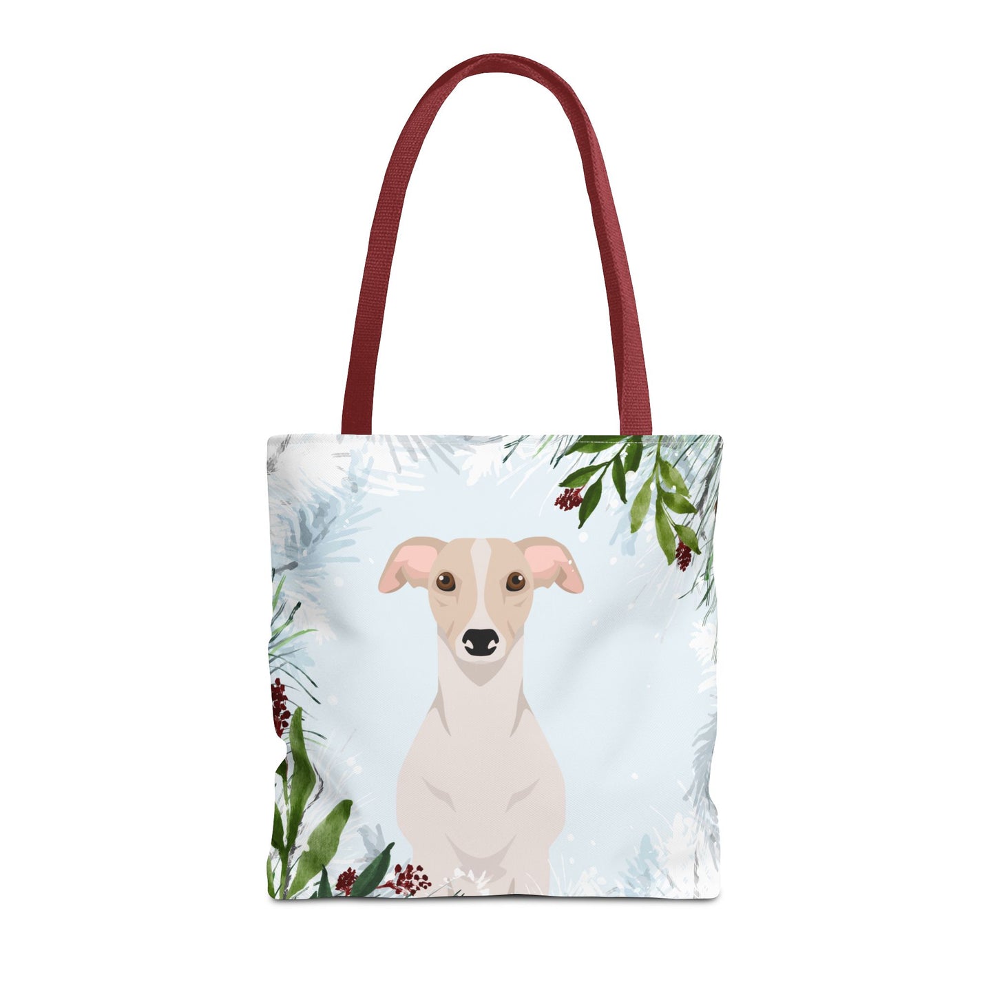 Whippet Dog Christmas Holiday Tote Bag 16x16
