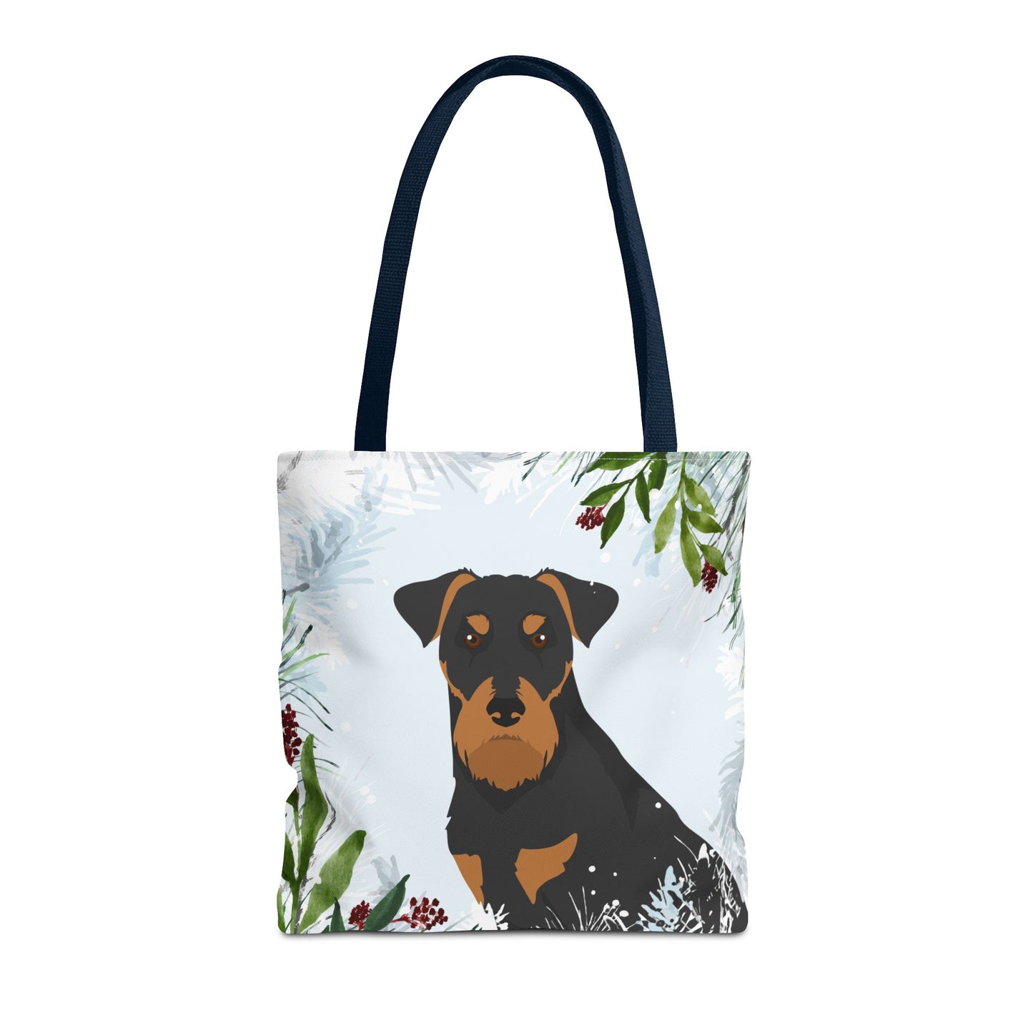 Jagdterrier Dog Christmas Holiday Tote Bag 16x16