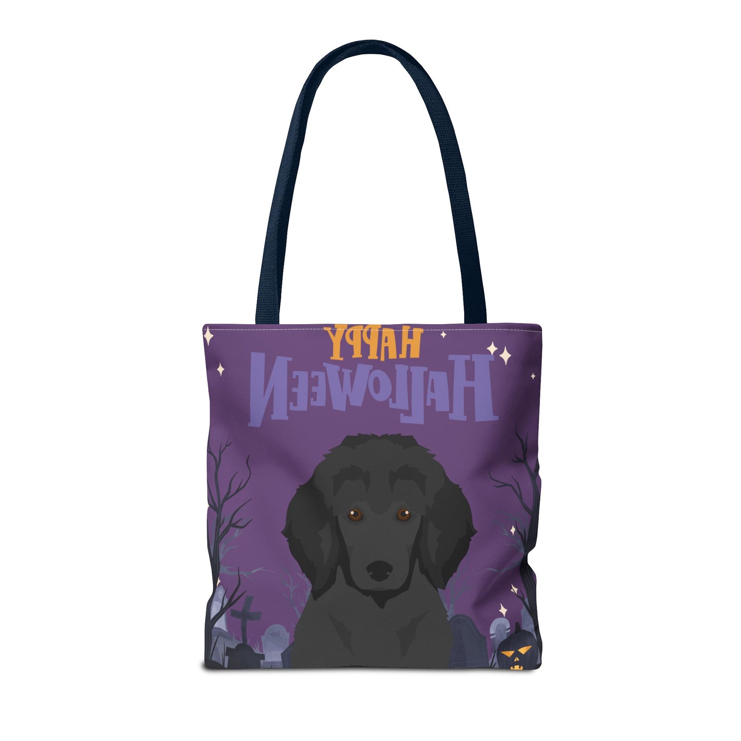 Poodle Dog Happy Halloween Tote Bag 16x16