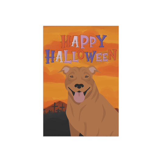 Pit Bull Dog Halloween Garden Flag